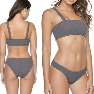 PILYQ Sand Reef Layla Bralette Bikini Set NWT S